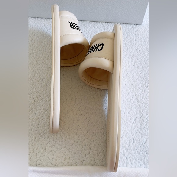 Christian Dior Every-D Embossed Lambskin Leather Slide Sandals - Picture 8 of 16